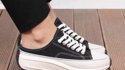 득템! 푹신한 빈티지 데님 프린지 뮬 스니커즈 슬리퍼 후기